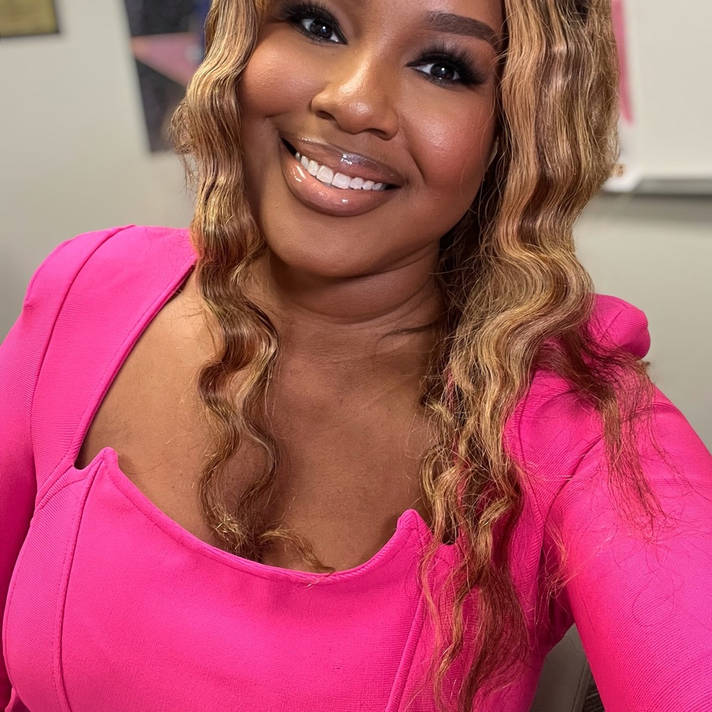 Fashion Nova Vibrant Pink Long Sleeve Dress